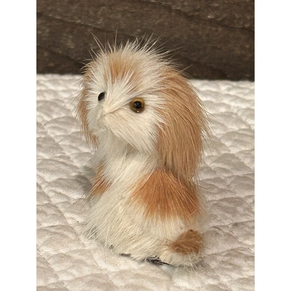 Adorable Real‎ Fur Realistic Dog Figurine Figure Pekingese Collectible